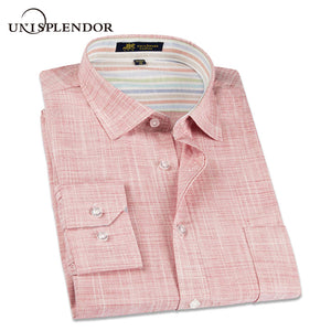 2018 New Spring Linen Casual Shirt Men Long Sleeve Classic Men's Dress Shirts Slim Fit Solid Color Man Fashion Shirt 3XL YN10011