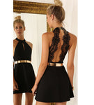 2018 new women fashion backless sexy dress white andeless dresses slim casual mini dress