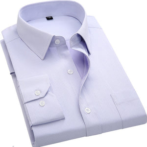 4XL 5XL 6XL 7XL 8XL Large Size Men's Business Casual Long Sleeved Shirt White Blue Black Smart Male Social Dress Shirt Plus