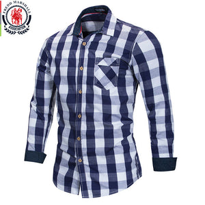 2018 New Arrival Men's shirt  Long Sleeve Shirt Mens Dress Shirts Brand Casual  Fashion Business Style Shirts 100% Cotton 064